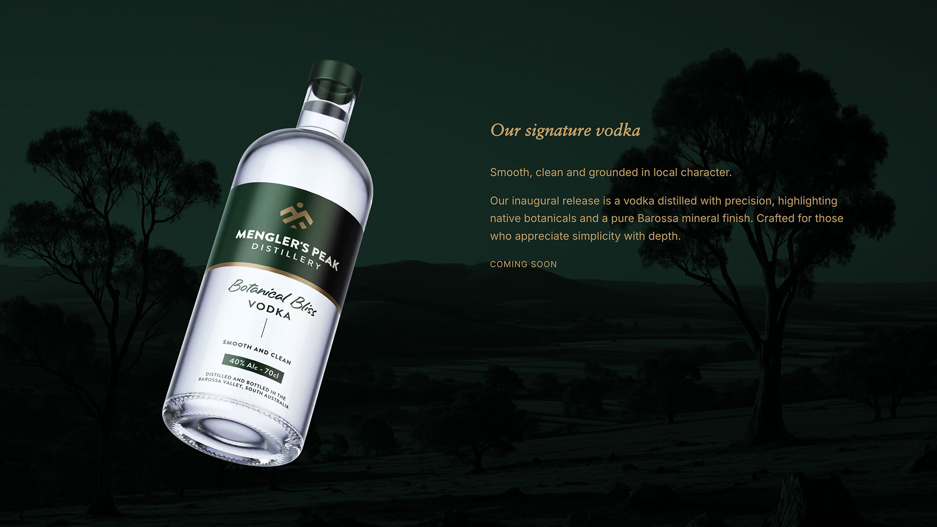 Mengler's Peak Bottle Website Vodka Bottle