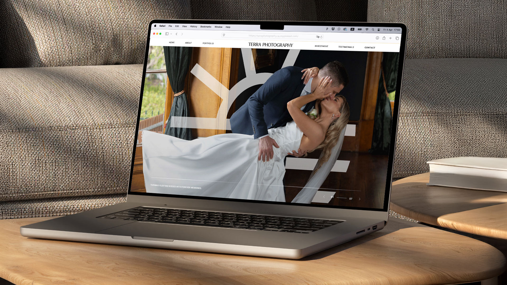 Terra Photography Website Homepage mockup